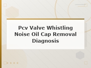 Pcv Valve Whistling Noise Diagnosis and Replacement Guide