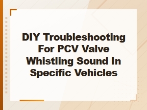 Diy Troubleshooting for Pcv Valve Whistling Sound in Specific Vehicles
